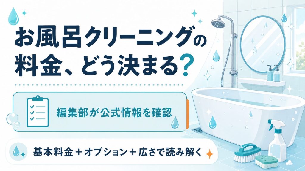 おそうじ本舗の浴室クリーニング料金のしくみを示した図