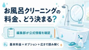 おそうじ本舗の浴室クリーニング料金のしくみを示した図